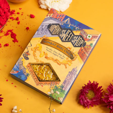 Bombay Sweet Shop Holi Gift Hampers | Holi Treat Box (8 Products) | Gourmet Gift Hamper | Chocolate, Namkeen Snacks| Gulaal Holi Colors | Gift for Men and Women | Healthy Snacks | Premium Gift Hamper 