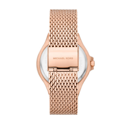 Michael Kors Stainless Steel Lennox Analog Rose Gold Dial Women Watch-Mk7336, Rose Gold Band 