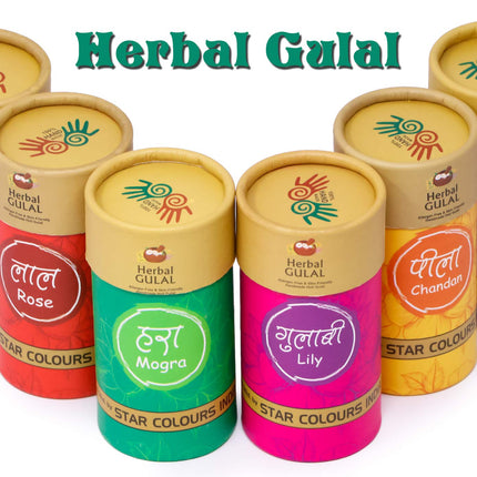 Zest 4 Toyz Non-Toxic Perfumed Herbal Gulal for Holi Celebration, Skin Friendly, Natural Fragrance Handmade Holi Gulal (80 Grm, Assorted Colour) - Pack of 3 