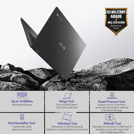 ASUS Chromebook CM14, Octa-Core MediaTek Kompanio 520, 14" (32.46 Cms) FHD, Thin and Light Chromebook (8GB RAM/128GB eMMC Storage/Chrome OS/Gray/1.45 Kg), CM1402CM2A-NK0129 