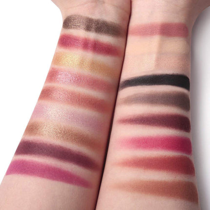 HUDA GIRL Beauty Rose Gold Remastered + Nude Edition Eyeshadow Palette Combo Kit - 36 Matte and Shimmer Finishes, Includes Black Eyeshadow - Complete Eye Shadow Palette Set 