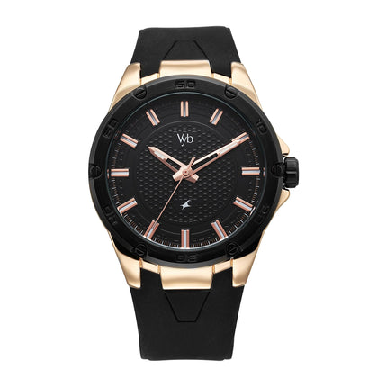 Fastrack Vyb Challenger Quartz Analog Black Dial Watch for Men 