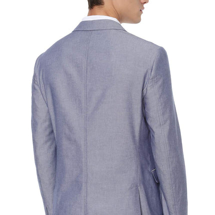 Van Heusen Men's Cotton Blazer (VSBZWSLF912968_Blue_40) 