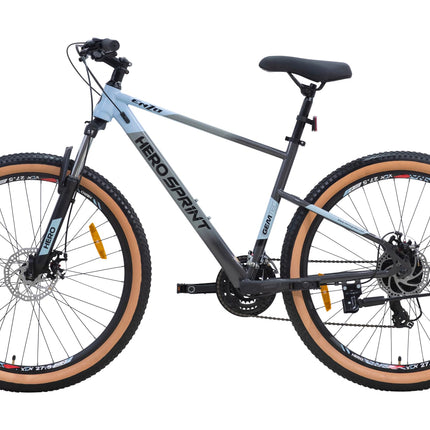 Hero Enzo 29T Mountain Geared Bicycle for Mens | 21 Speed | Dual Color Combination | Frame:18 Inches | Ideal for Mens (Blue-Grey) 