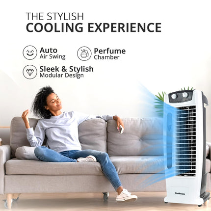 Blueberry's Tower Fan - with powerful air throw, 25 Feet Air Delivery, 4-way Air Flow, Low Power Consumption and Anti-Rust Body| High Speed Tower fan for home and office with 1-Year Warranty 