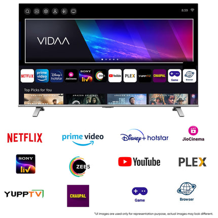 TOSHIBA 139 cm (55 inches) C450ME Series 4K Ultra HD Smart QLED TV 55C450ME (Silver) 