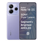 Redmi Note 14 5G (Phantom Purple, 8GB RAM 128GB Storage) | Global Debut MTK Dimensity 7025 Ultra | 2100 nits Segment Brightest 120Hz AMOLED | 50MP Sony LYT 600 OIS+EIS Triple Camera 