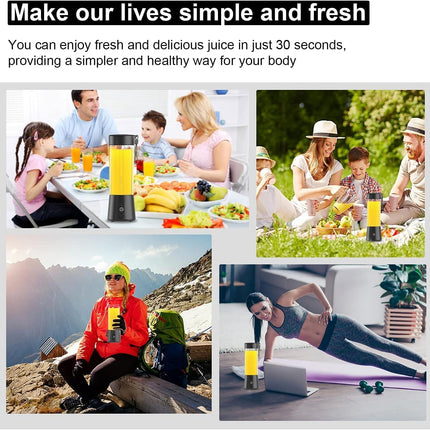 DADLM® Portable Blender, USB Rechargeable Mini Juicer Blender,Electric Juicer Bottle Blender Grinder Mixer, Personal Size Blender for Juices, Shakes and Smoothies,Fruit Juicer Machine (1) 