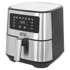 AMERICAN MICRONIC- Air Fryer-Digital- 6.5 Litre, 8 Preset Menus, 1700W Power, 200C Temperature and 60 Minute Timer - AMI-AFD-65LDx-Digital- Free recipe book-Black & Steel 