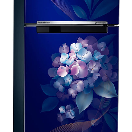 Samsung 236L 2 Star Inverter Frost-Free Convertible 3 In 1 Double Door Refrigerator Appliance (RT28C3732HS/HL,Hydrangea Blue) 