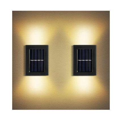 HAMITOR Solar Wall Lights Small Fence Lights Solar Powered Up Down LED Porch Light Luces Solares para Exteriores Garden Lights Outdoor Solar Landscape Lights Water (Pack of 1) 
