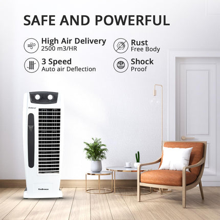 Blueberry's Tower Fan - with powerful air throw, 25 Feet Air Delivery, 4-way Air Flow, Low Power Consumption and Anti-Rust Body| High Speed Tower fan for home and office with 1-Year Warranty 