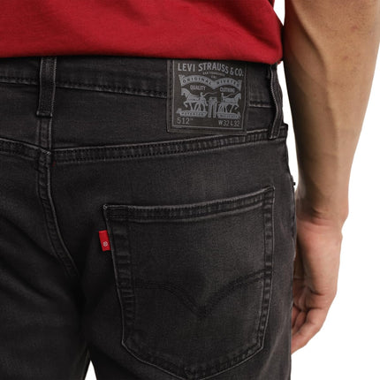 Levi's Men's Mid Rise 512 Slim Tapered Fit Mid-Rise Light Fade Stretchable Jeans Black, 30 