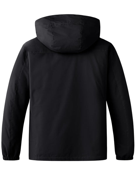 Wantdo Women's 3 In 1 Plus Size Coat Waterproof Snow Jacket Hooded Black 3X