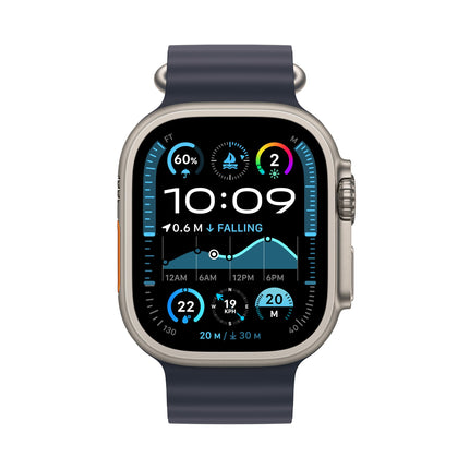 Apple Watch Ultra 2 [GPS + Cellular 49 mm] Smartwatch, Sports Watch with Black Titanium Case with Black Ocean Band. Fitness Tracker, Precision GPS, Action Button, Bright Retina Display 