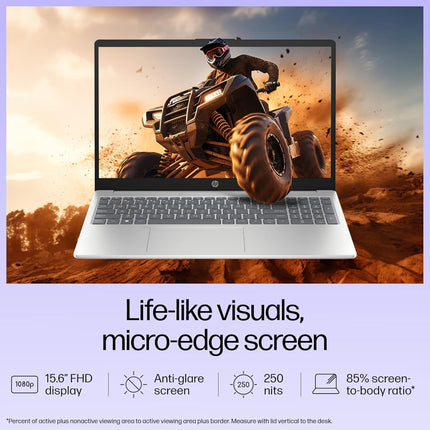 HP 15, 13th Gen Intel Core i3-1315U, 8GB DDR4, 512GB SSD, (Win 11, Office 21, Grey, 1.59kg), Anti-Glare, Micro-Edge,15.6-inch(39.6cm), FHD Laptop, Intel UHD Graphics, 1080p FHD Camera, fd0006TU 