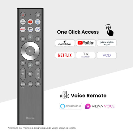 Hisense 139 cm (55 inches) E7Q PRO Series 4K Ultra HD Smart QLED TV 55E7Q PRO (Charcoal Grey) 