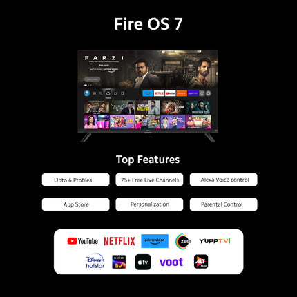Redmi 80 cm (32 inches) F Series HD Ready Smart LED Fire TV L32R8-FVIN (Black) 