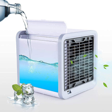 JUGUTEE Portable-Ac-Mini-Cooler-Fan-for-Room-Cooling-Rechargeable-Fan-Portable-Ac-for-Home-Portable-Air-Conditioners-Water-Mini-Humidifier-Hanging-Closet-Shelves (Multi) 