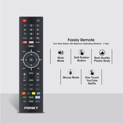 Foxsky 80 cm (32 inches) HD Ready Smart LED TV 32FSELS-PRO (Black) 