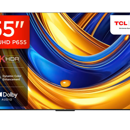 TCL 139 cm (55 inches) Metallic Bezel-Less Series 4K Ultra HD Smart LED Google TV 55P655 