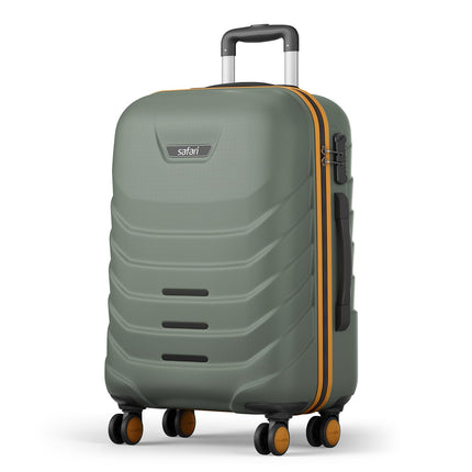 Safari Crescent 8 Wheels 76cm Large Check-in Trolley Bag Hard Case Polycarbonate 360 Degree Wheeling System Luggage, Travel Bag, Suitcase for Travel, Trolley Bags for Travel, Thyme Green 