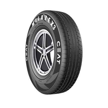 Ceat 155/80R13 MILAZE X3 Tubeless Tyre with add-on Home Fitment option. 