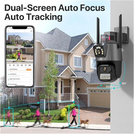 TP PLUS 8MP Outdoor WiFi CCTV Camera for Home Office Farm Construction Outdoor -4k High Definition CCTV, Weatherproof Camera with Light Vision Ai Motion Detection 2way Calling/Sd Card/Cloud 