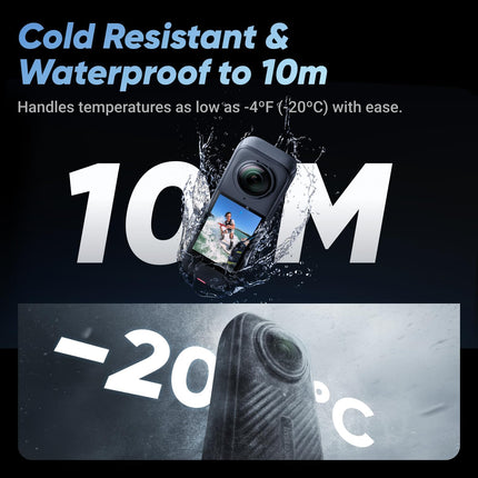 insta360 X4 Adventure Bundle- 8K Waterproof 360 Action Camera, 4K Wide-Angle Video, Removable Lens Guards, 135 Min Battery Life, AI Editing, Stabilization, for Sports, Travel 