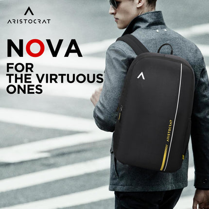 Aristocrat 25L Nova Laptop Backpack - Black/School bag 