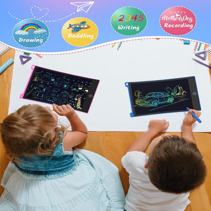 SNAPTRON Return Gifts for Birthday for Kids Party 1pc LCD Color Writing Pads for Study/Digital, Drawing Tablets Screen 3 4 5 6 Years Old Magic Slate in Combo Best Erasable Board Set for Girls Toys 