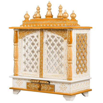 Kamdhenu art and craft Wooden Temple, Pooja Mandir, Pooja Mandap for Home (Red, 18 x 12 x 24 inch) 