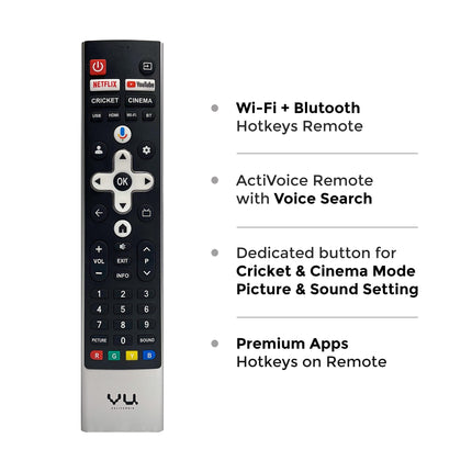 Vu 189cm (75 inches) Masterpiece Series 4K QLED TV 75MASTERPIECE 