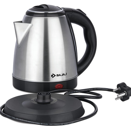 Bajaj KTX 1.5 Litre DLX Electric Kettle |1350W Kettle with Stainless Steel Body | Cordless Operation | Auto Shut-off Mechanism | 2-Yr Warranty | Black 