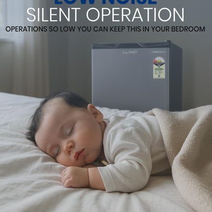 Lloyd 92 L Direct Cool Single Door 1 Star Refrigerator with Dedicated Freezer Section Big Bottle StorageFull Vegetable Box (Grey Metallic) 