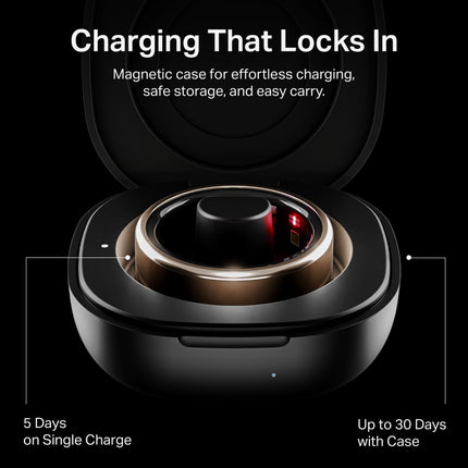 boAt New Launch SmartRing Active Plus, Auto Heart Rate, Sleep, SpO2, Stress & Skin Temperature Monitor, Stainless-Steel Build, Lightweight, 30-Days Battery, Magnetic Charging Case(8, Rose Gold) 