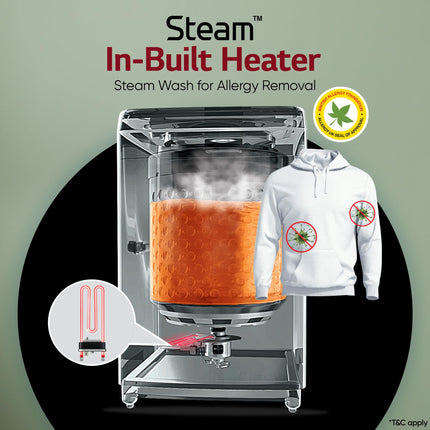 LG 8 Kg, 5 Star, Smart Inverter Technology, Wi-Fi, Turbowash, Fully Automatic Top Load Washing Machine With In-built heater (T80V4OB1S, Turbodrum, Stain Clean, Hard Water Wash & Jetspray+, Onyx Black) 