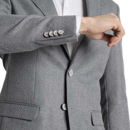 Peter England Men's Blazer (PIBZWNSF680799_Grey 