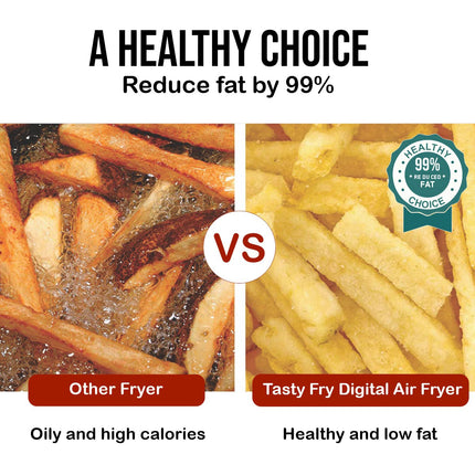 INALSA Air Fryer 4.2 ltr|1400 W with Air Crisp Technology|Temperature & Timer Control|8 Preset Menu & Digital Display|Air fry, Bake,Roast,Reheat,Dehydrate|Airfryer Recipe book(Tasty Fry Digital) 