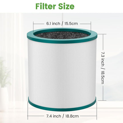 ILoveCleanAir Air Purifier Replacement Filter Compatible with Dyson Tower Purifier Pure Cool Link TP01, TP02, TP03, BP01, AM07, AM09, AM011 Compare to Part 968126-03 