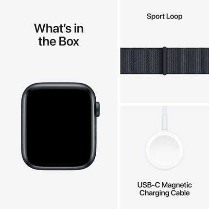 Apple Watch SE (2nd Gen, 2023) [GPS 44mm] Smartwatch with Midnight Aluminum Case with Ink Sport Loop. Fitness & Sleep Tracker, Crash Detection, Heart Rate Monitor, Retina Display 