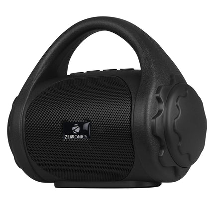 Zebronics ZEB-COUNTY 3W Wireless Bluetooth Portable Speaker With Supporting Carry Handle, USB, SD Card, AUX, FM & Call Function. (Black) 