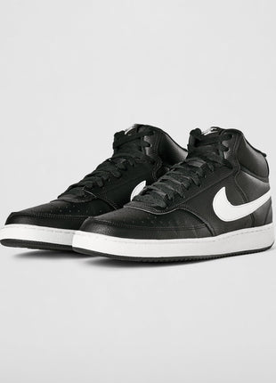 Nike Court Vision Mid NN Black White Black Mens Running Shoes UK 7