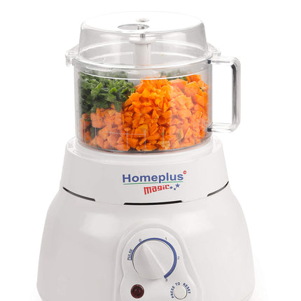Home Plus Magic 400 Watts Atta Kneader | Food Processor | Cirtus Juicer | Vegetable Chopper | Whisker (White) 