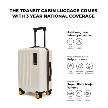 MOKOBARA The Transit Luggage Poly-Carbonate Hard Sided 8 Silent Ninja Wheels for Travelling (Still Loading Brownray, Cabin) 