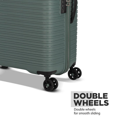 American Tourister Liftoff 67 CM Medium Check-in Polypropylene (PP) Hard 8 Wheels Spinner Luggage/Suitcase/Trolley Bag for Travel (Olive) 