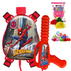 GRAPHENE Red Holi Pichkari Water Gun for Kids 500ml Back Holding Water Tank Pichkari High Pressure 1 Pkt Gulal & 100 Water Balloons Spider Man Water Spray Pistol Gun ISI Approved 