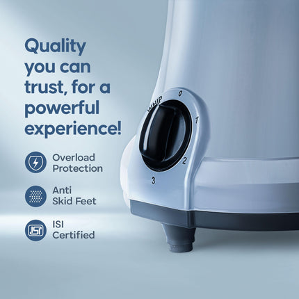 Longway Sage 500 Watt Juicer Mixer Grinder with 2 Jars for Grinding, Mixing, Juicing with Powerful Motor | 1 Year Warranty | (Gray & Black, 2 Jars) 