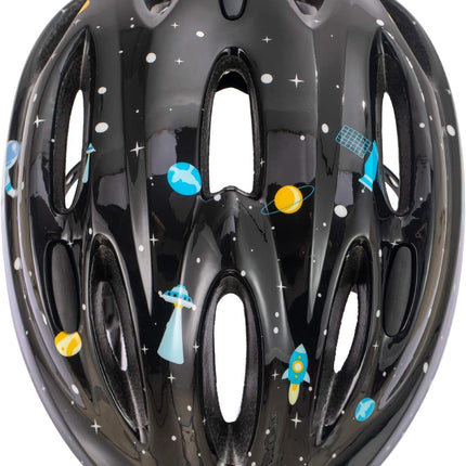 FABSPORTS Printed Safety Helmet for Kids-Boys & Girls (5-12 Years), Light Weight Bicycle/Bike Helmet, Adjustable Size, Superior Ventilation for Cycling/Skating/Skate Boarding, Black 
