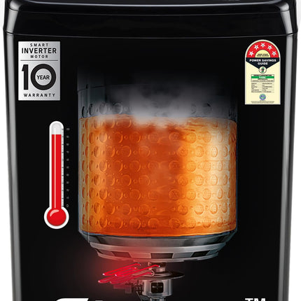 LG 8 Kg, 5 Star, Smart Inverter Technology, Wi-Fi, Turbowash, Fully Automatic Top Load Washing Machine With In-built heater (T80V4OB1S, Turbodrum, Stain Clean, Hard Water Wash & Jetspray+, Onyx Black) 